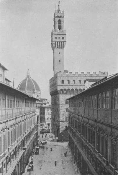 Florence, Uffizi Gallery and Palazzo Vecchio by Italian Photographer