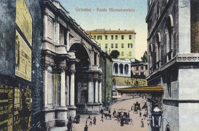 Genoa, Monumental Bridge by Italian Photographer