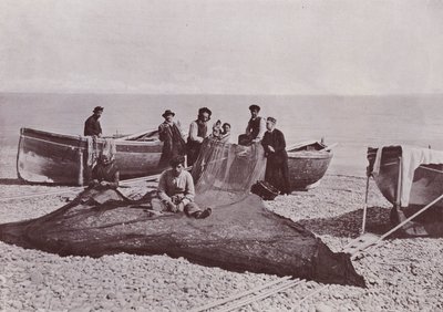 Italy: Bordighera, Fishermen Working by Italian Photographer