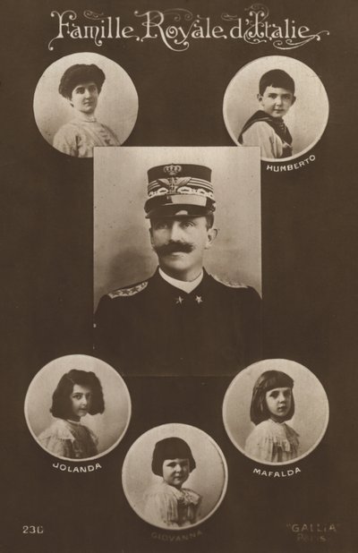 King Victor Emmanuel II and his family by Italian Photographer