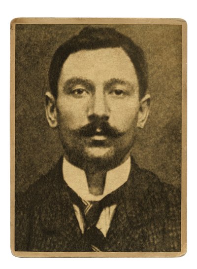 Mug Shot of Vincenzo Peruggia, Italian Painter Who Stole the Mona Lisa from the Louvre on August 21 by Italian Photographer