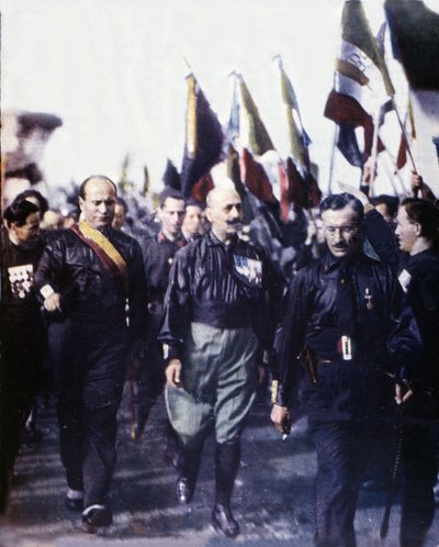 Mussolini and the March on Rome by Italian Photographer
