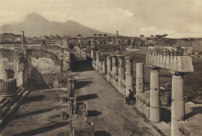 Naples: Pompeii, Civil Forum with Panorama by Italian Photographer