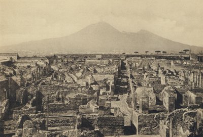Naples: Pompeii, Panorama with Vesuvius by Italian Photographer