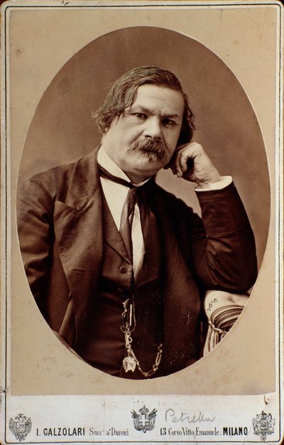 Portrait of Italian opera composer Enrico Petrella by Italian Photographer