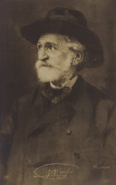 Portrait of Giuseppe Verdi by Italian Photographer