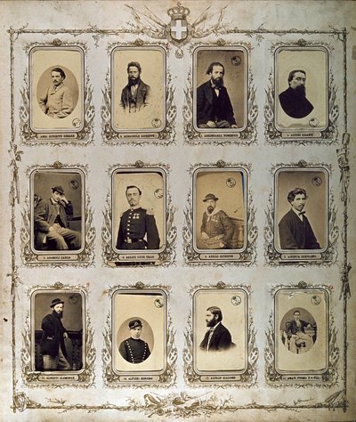 Risorgimento: Portraits of the Thousand (or Red Shirts), Who Participated in the Expedition of Giuseppe Garibaldi (1860-1861) by Italian Photographer