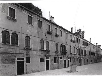 Row of Houses on the Calle Riello, Venice by Italian Photographer
