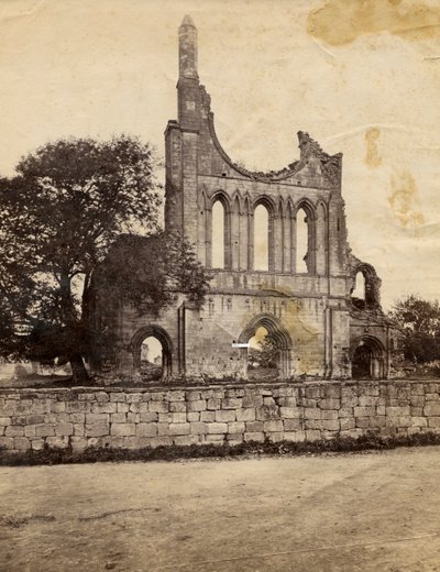 Ruins of Byland Abbey, Seen from Northwest, United Kingdom, circa 1890 by Italian Photographer
