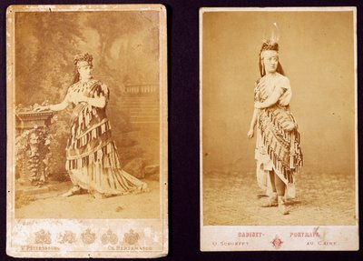 Teresa Stolz and Antonietta Pozzoni wearing costume for Aida by Italian Photographer