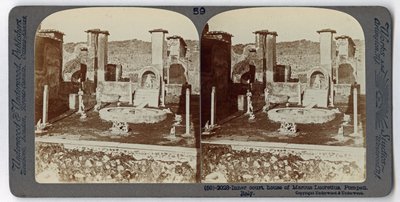 The House of Marcus Lucretius, Pompeii, from The Underwood Travel Library, 1895 by Italian Photographer