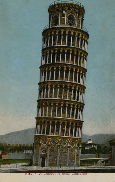 The Leaning Tower of Pisa. Postcard sent in 1913 by Italian Photographer