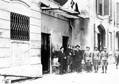 The First Seat of the Fascist Party in Milan by Italian Photographer