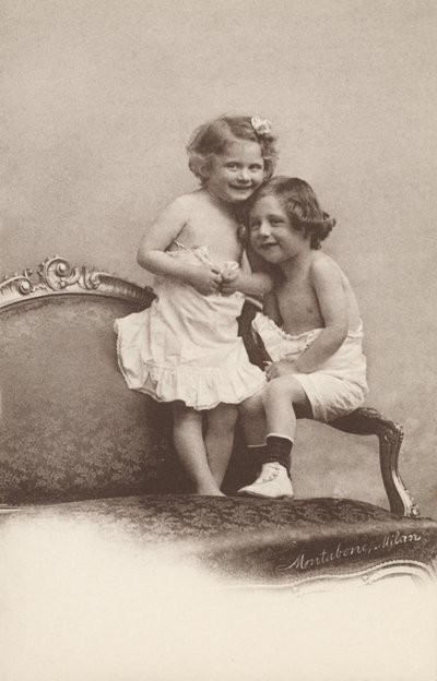Two laughing children by Italian Photographer