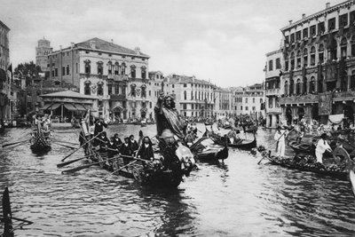 Venice, Grand Canal in Celebration by Italian Photographer