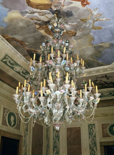 18th Century Murano Glass Chandelier at the Querini - Stampalia Foundation of Venice by Italian School