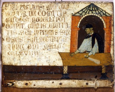A Camerlingual, Representing the Payment of Taxes. Biccherna (Cover of the Accounting Register of the City of Siena) from 1270. National Archive - Museo delle Tavolette de Biccherna, Siena by Italian School