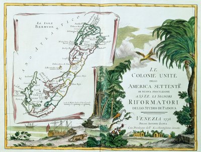 A Map of Bermuda, 1775-85 by Italian School