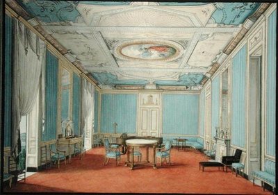 A Neo-classical Palace Interior in Naples, c.1830 by Italian School
