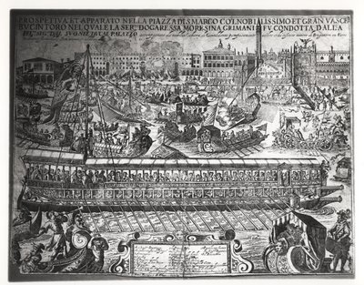 A Regatta with the Dogess Moresina Grimani in the Bucintoro by Italian School