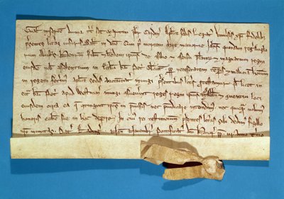 A formal protest over the anointment of Henry III in Gloucester, written by the Papal Legate, Cardinal Gualo by Italian School