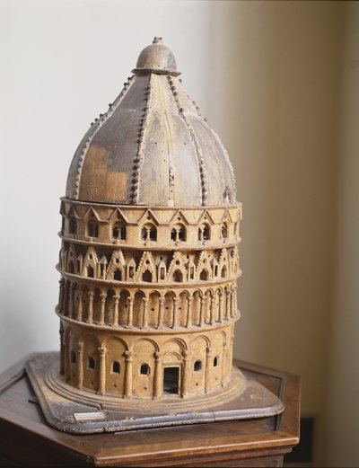 A model of the Baptistery at Pisa by Italian School