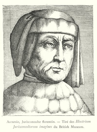 Accursio, Florentine Jurist (engraving) by Italian School