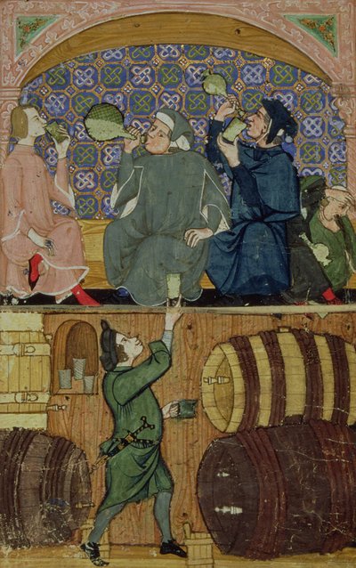 Drunkenness, from Treatise on the Vices by Italian School