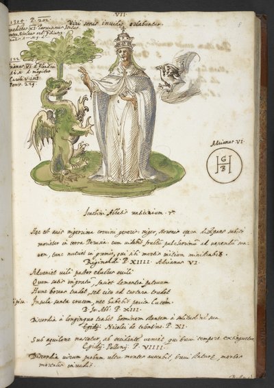 Prophecies and Images of the Fifteenth Pope, by Joachim of Fiore by Italian School