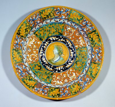Aiguiere Basin in Majolica by Italian School