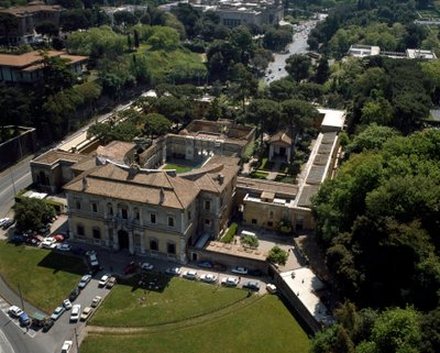 Air view of Villa Giulia in Rome, Italy by Italian School