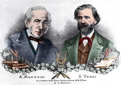 Alessandro Manzoni and Giuseppe Verdi on the Occasion of the Messa da Requiem by Italian School