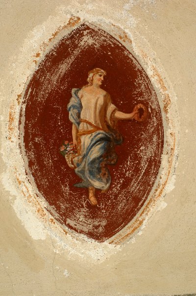 Allegory of Abundance, Fresco, Ternengo Gromo Palace, 16th century, Medieval quarter in Piazzo, Biella, Piedmont, Italy by Italian School