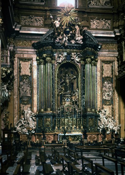 Altar of St. Ignatius at the Church of Jesus in Rome (baroque art) by Italian School