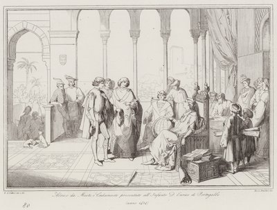 Alvise da Mosto, or Cadamosto Presented to Prince Henry of Portugal by Italian School