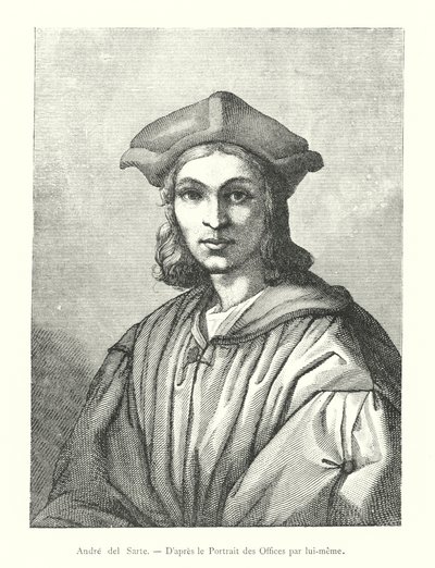 Andrea del Sarto, After the Portrait of the Uffizi by Himself (engraving) by Italian School