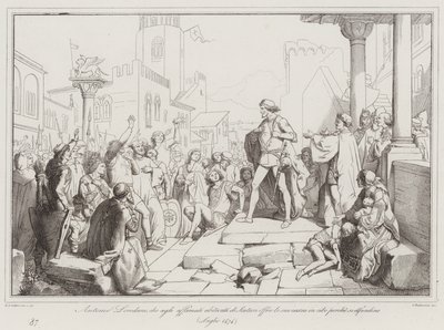 Antonio Loredan Offers His Flesh as Food to the Starving Inhabitants of Scutari, Provided They Defend Themselves by Italian School