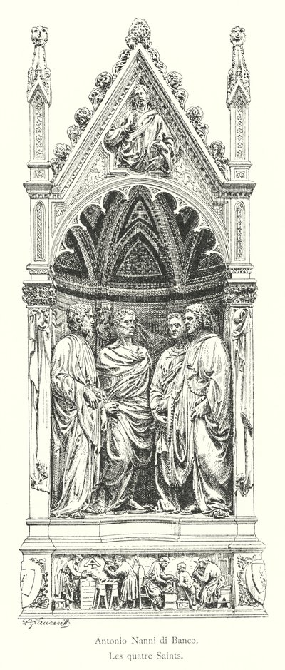 Antonio Nanni di Banco, The Four Saints (engraving) by Italian School
