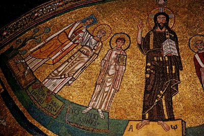 Apse with Christ, saints and Pope Gregory IV by Italian School