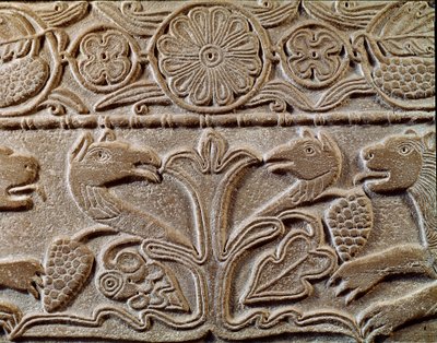 Barbarian Art of Lombardy: Pluteus of Princess Theodote (detail) by Italian School