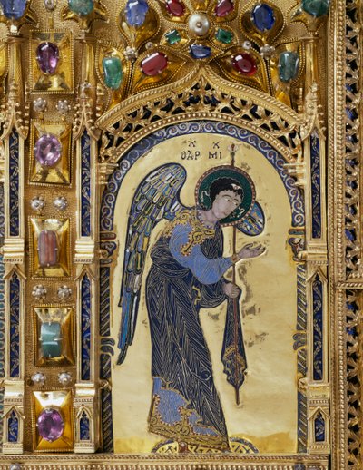 Archangel, detail from Pala d