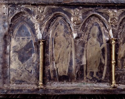 Ark of Barbarossa, with scenes of the life of St John the Baptist (wood, silver leaf and stones) by Italian School