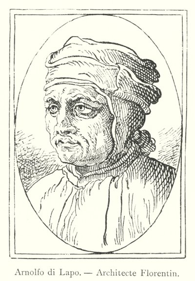 Arnolfo di Lapo, Florentine Architect (engraving) by Italian School