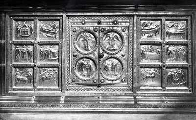 Back of the Wulvinius Altar, presented by Angilberto II in 835 by Italian School