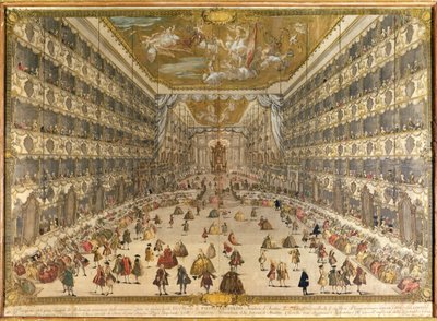 Ball in honour of the birth of the Archduke Pietro Leopoldo of Austria, at the Ducal Theatre of Milan on 28 May 1747 by Italian School