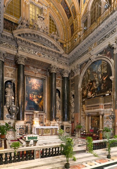 Baroque Art: Interior View of the Jesuit Church of the Holy Name of Jesus in Rome by Italian School