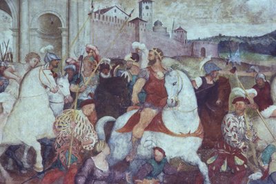 Battle Scene Outside the City Walls, c.1460s by Italian School