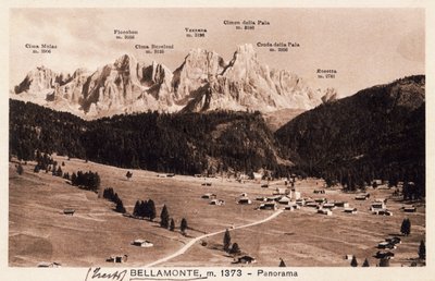 Bellamonte, Hamlet of Predazzo, Postcard, Trentino-Alto Adige, Italy, 20th century by Italian School