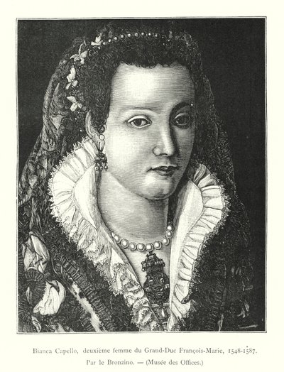 Bianca Capello, second wife of Grand Duke Francesco-Maria by Italian School