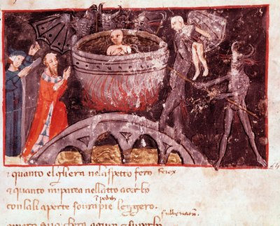 Bolgia of the Counterfeiters (song 21 from Hell, in the Divine Comedy) by Italian School